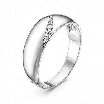 Серебряное кольцо «Обливион» с фианитами