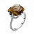 Серебряное кольцо «Карамель» с ювелирным стеклом