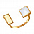 Золотое кольцо «Интрига» с ситаллом-кахолонгом