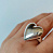 Серебряное кольцо «Сердце» объемное