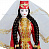 Кукла в осетинском национальном платье красного цвета