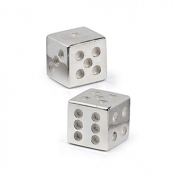 Серебряные игральные кубики