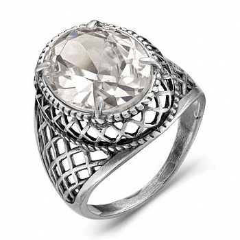 Серебряное кольцо с фианитом «Триумф»