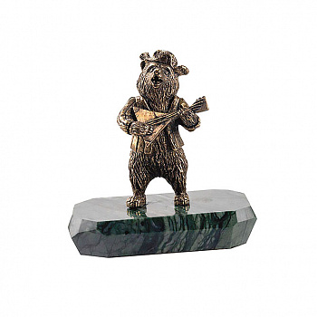 Статуэтка на камне «Медведь с балалайкой»