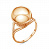 Серебряное кольцо «Сфера» с золочением