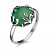Серебряное кольцо с нефритом для женщин