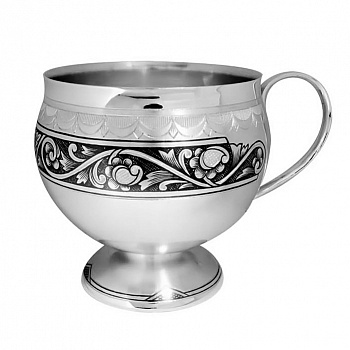 Серебряная чайная чашка «Гармония»