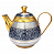Серебряный чайник с позолотой «Астра»