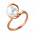 Серебряное кольцо «Жемчуг» с позолотой