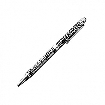 Шариковая ручка с посеребрением "Лабиринт"