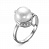 Серебряное кольцо «Марина» с жемчугом и фианитами