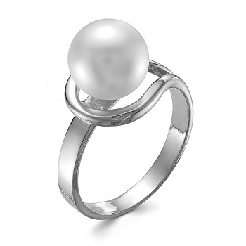 Серебряное кольцо с жемчугом «Нептун»