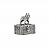 Серебряная статуэтка «Бульдог на сундуке денег»