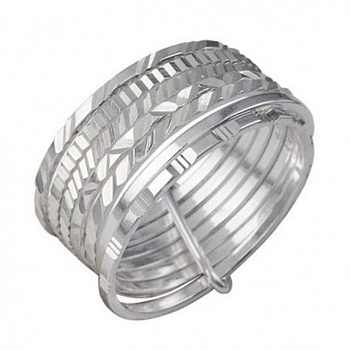 Серебряное кольцо «Неделька»