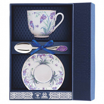Чайный фарфоровый набор «Незабудки»