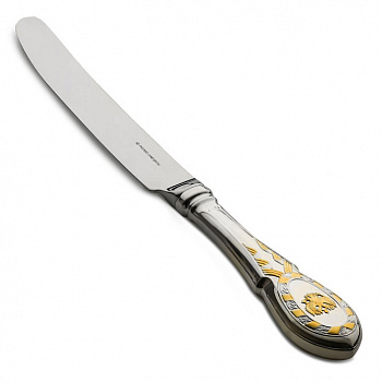 Серебряный закусочный нож с золочением «Государственный»