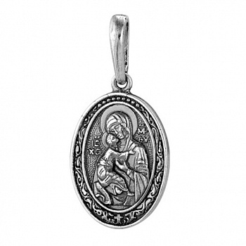 Серебряная подвеска «Владимирская Божия Матерь» для женщин