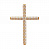 Серебряный крест с позолотой и фианитами