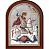 Икона с серебряным напылением «Георгий Победоносец»