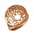 Серебряное кольцо «Амулет» с золочением