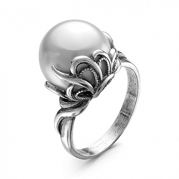 Серебряное кольцо с жемчугом «Тритон»