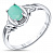 Серебряное кольцо с изумрудом «Элегантное»