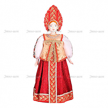 Кукла в красном народном костюме