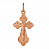 Серебряная подвеска в виде креста с позолотой и надписью