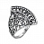 Серебряное кольцо «Кокошник»