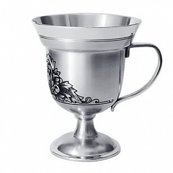 Серебряная кофейная чашка «Цветение»