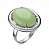 Серебряное кольцо с нефритом «Ундина»