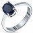 Серебряное кольцо с сапфиром «Оригинальное»