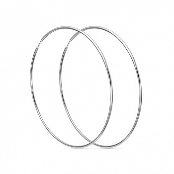 Серебряные серьги-кольца «Элегантность»