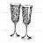 Серебряные фужеры для шампанского «Торжество»