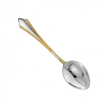 Серебряная десертная ложка с позолотой «Элегант»